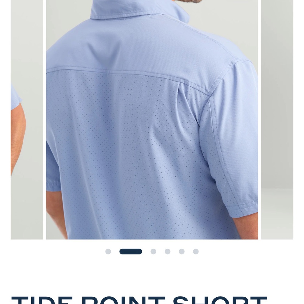 Huk Men's Casual Button Down Shirt - Sky Blue - Picture 3 of 4